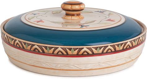 Amazon Fitz And Floyd Global Market Round Lidded Baker Casseroles