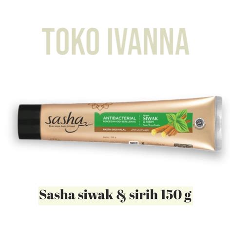 Jual Sasha Pasta Gigi Herbal Siwak Sirih 150gr Tanpa Box Shopee