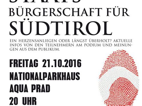 Podiumsdiskussion Österreichische Staatsbürgerschaft für Südtirol