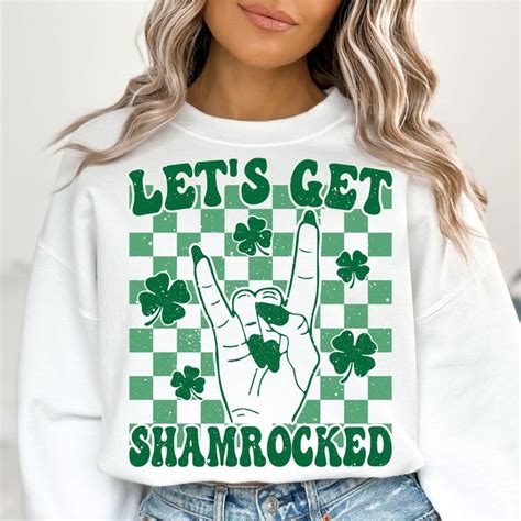 Lets Get Shamrocked Svg Png St Patricks Day Svg Funny St Patricks