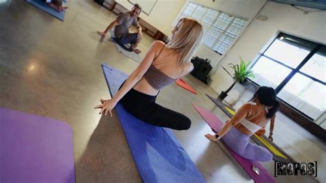 Wild Blonde Babe Lindsey Lakes Having Passionate Yoga Fucking Photos