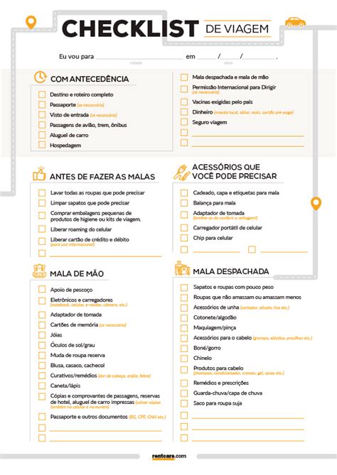 Checklist De Viagem Se Organize E N O Deixe Nada Para Tr S Blog