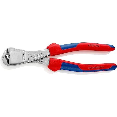 Knipex Kraft Vornschneider verchromt mit Mehrkomponenten Hüllen 200 mm