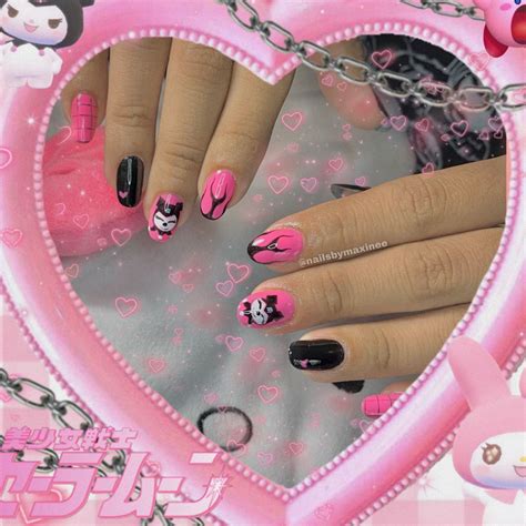 Uñas De Hello Kitty Kuromi Nails Hello Kitty Nails Hello Kitty