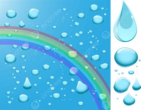 Water Drops With Rainbow Vector Pattern Rainbow Photo Vector Pattern