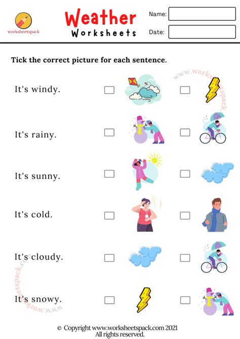 Draw The Weather Worksheets K5 Learning Worksheets Library