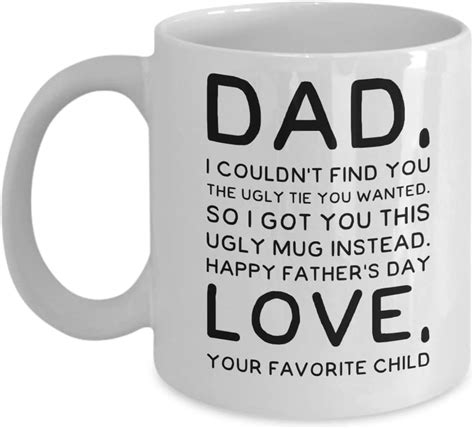 Funny Fathers Day Mug Ugly Tie Mug T For Dad Dad Mug Fun T For Dad T For