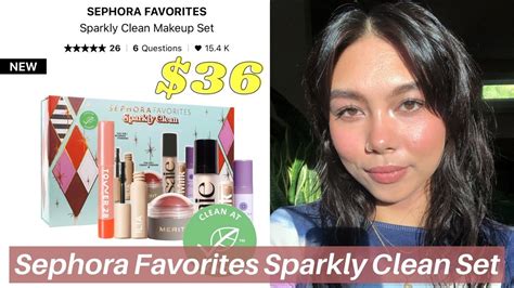 Sephora Favorites Sparkly Clean Set Review And Try On Youtube