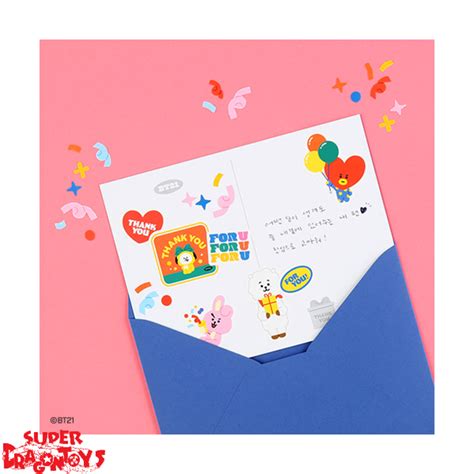 BTS (방탄소년단) - BT21 POSTCARD SET "THANK YOU" - OFFICIAL MD - SUPERDRAGONTOYS