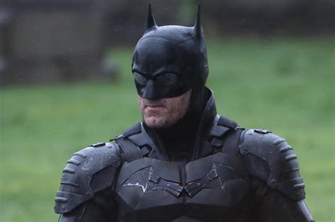 Robert Pattinsons The Batman Suit Revealed In Leaked Movie Set Photos