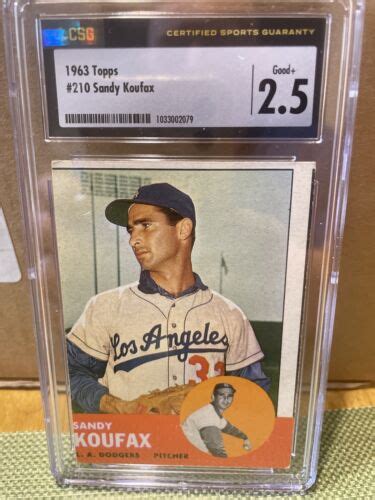 Topps Sandy Koufax Low Grade O C Csg Ebay