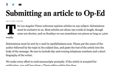 How To Submit An Op Ed Article To A Major Website