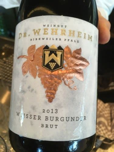 Dr Wehrheim Weisser Burgunder Brut Vivino Us