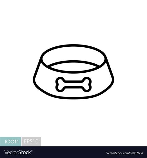 Pet dog bowl icon animal sign Royalty Free Vector Image