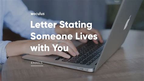 How to Write a Letter Stating Someone Lives with You