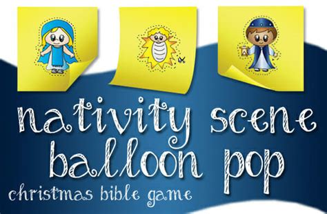 "Nativity Scene Balloon Pop" Christmas Bible Game - Christianity Cove