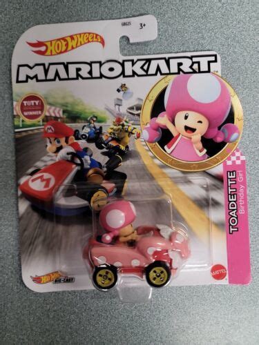 Hot Wheels Mario Kart Toadette Pink Birthday Girl Diecast Car 4623658366