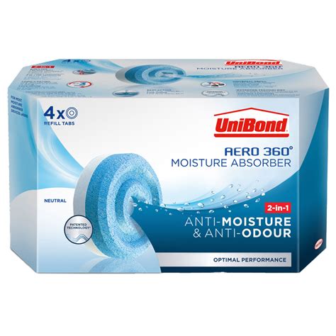 UniBond Aero 360 Moisture Absorber Neutral Refill 450g 4 Pack Wilko