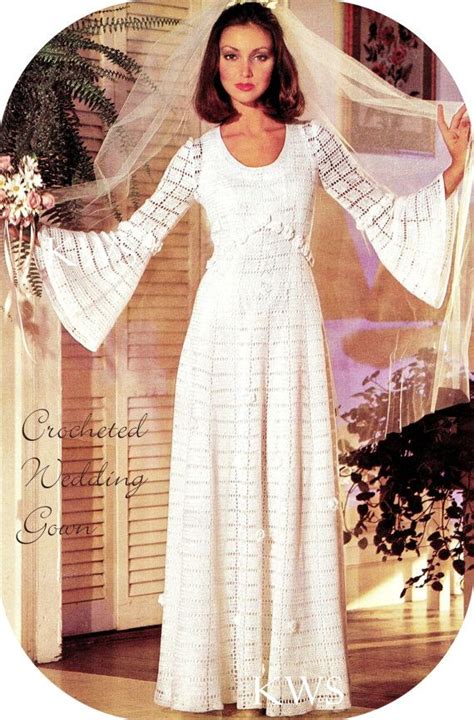 Vintage CROCHET Wedding Dress PDF Pattern Crochet Wedding Gown