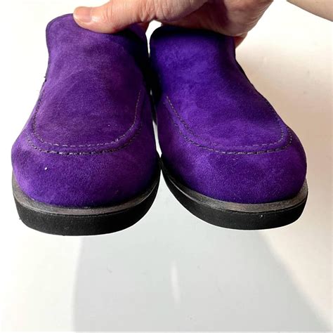 Purple Suede Loafers Shoes By Hush Puppies Size 7 Depop