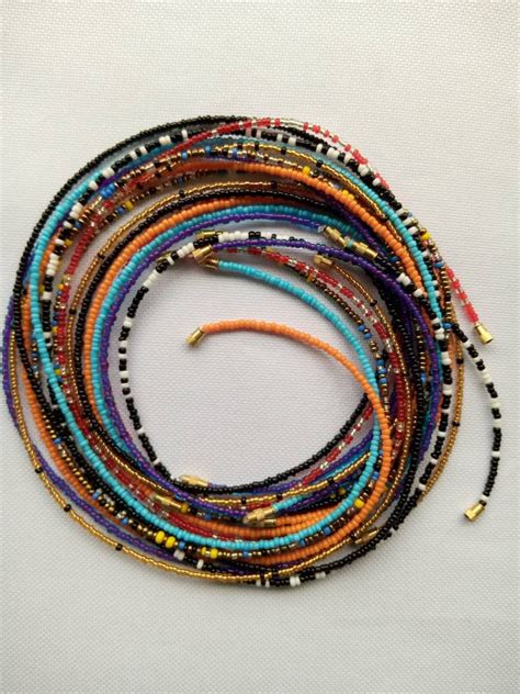 Set Waist Beads African Waist Beads Buy Get Free Etsy