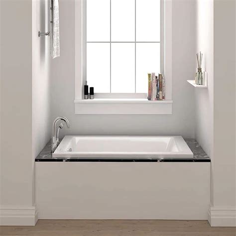 Fine Fixtures 48 X 32 In Acrylic Rectangular Drop In Bathtub In White