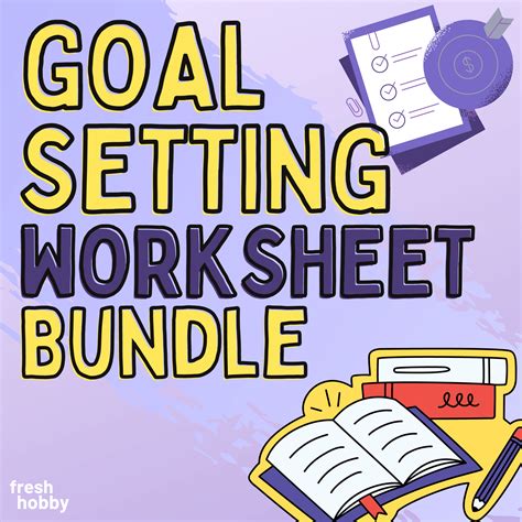 GOAL SETTING Worksheet Bundle S M A R T Goals Habit Tracker Goal