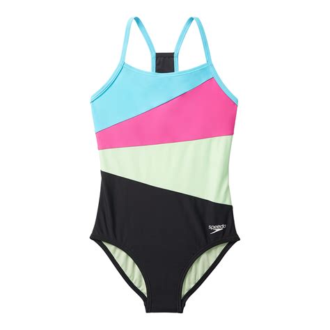 Speedo Girls Solid Propel Back One Piece Swimsuit Sportchek