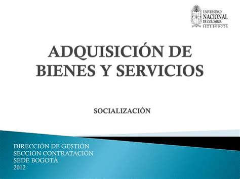 Ppt AdquisiciÓn De Bienes Y Servicios Powerpoint Presentation Free Download Id3006384