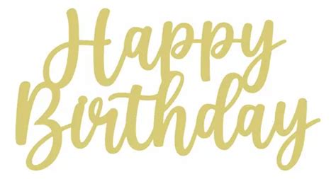 Lettering Dourado Happy Birthday Mdf 60x32cm Parcelamento Sem Juros