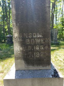 Ransom Bowen 1854 1923 Mémorial Find a Grave