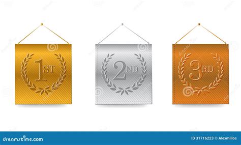 1st; 2nd; 3rd Awards Banners Illustration Stock Illustration - Image ...