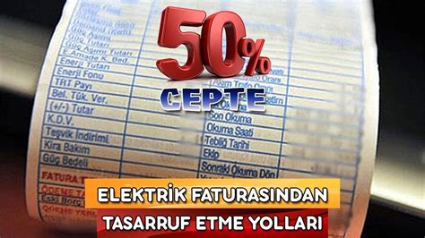 Elektrik Faturasını Yarıya Düşürmenin Yolları Youtube