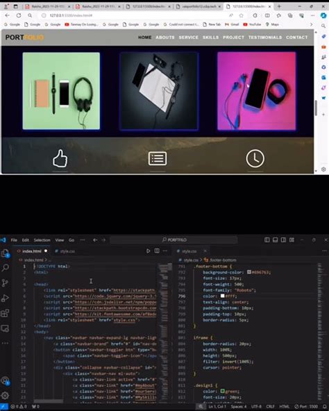 Design Responsive Portfolio Using Html Css Javascript And Bootstrap