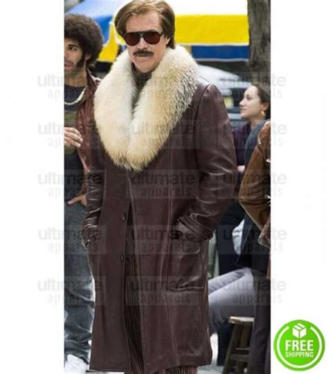 Buy Will Ferrell Fur Coat | Anchorman 2 Ron Burgundy Leather Coat