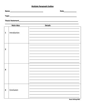 Multi Paragraph Outline - Fill Online, Printable, Fillable, Blank ...