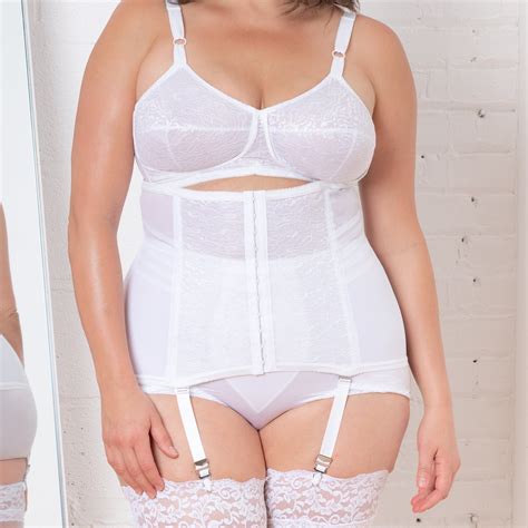 Rago 21 Girdle With Garters White Or Black Waist Trainer Rago