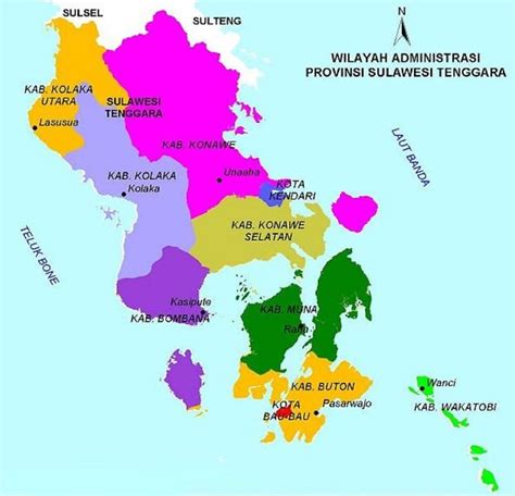 Gambar Peta Sulawesi Tenggara Lengkap - BROONET