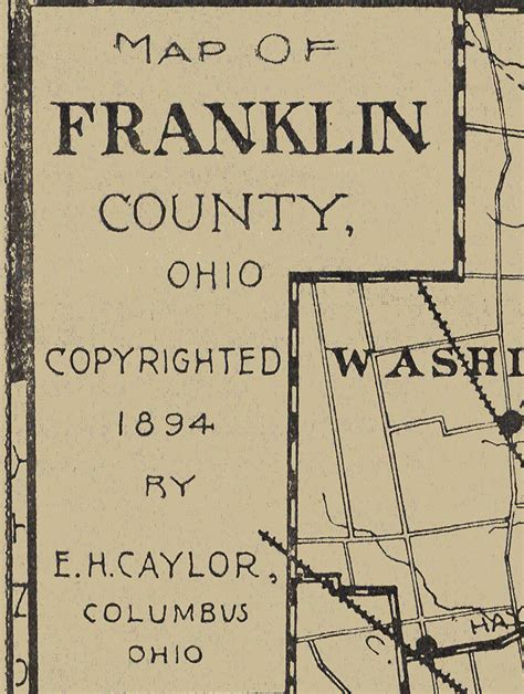 1894 Map Of Franklin County Ohio Etsy