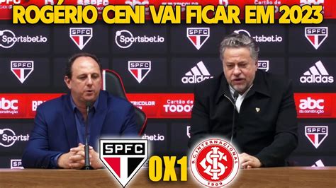 COLETIVA ROGÉRIO CENI SÃO PAULO 0X1 INTERNACIONAL BRASILEIRÃO 2022