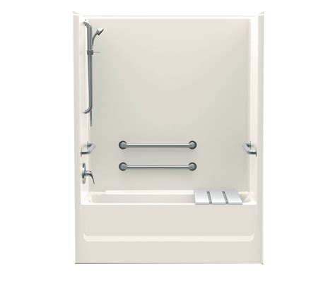 2603SMTE 60 X 32 AcrylX Alcove Left Hand Drain One Piece Tub Shower In