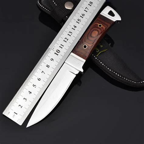 Aliexpress.com : Buy Fixed Blade Knife Camping Survival 440 Stainless Steel Blade Natural Wood ...