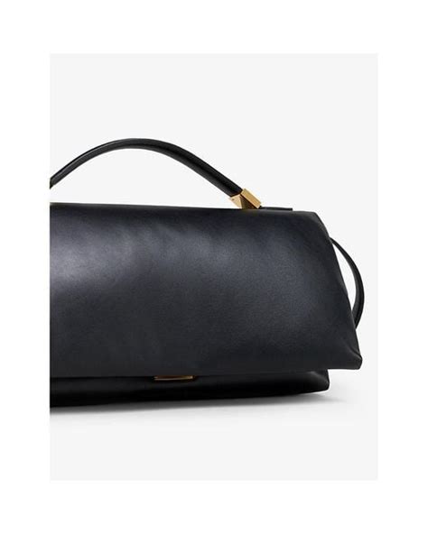 Marni Prisma Leather Shoulder Bag In Black Lyst