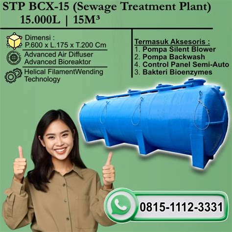 Jual TANGKI IPAL BIOFIL BIOTECH 15000 LITER 15M3 STP BIOTANK Kab