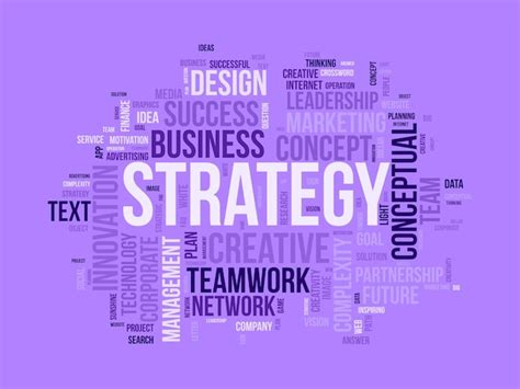 Premium Vector Word Cloud Background Concept For Strategy Business