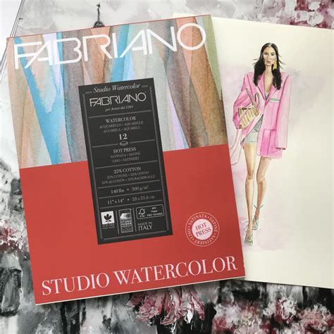Альбом для акварели Fabriano Watercolour Studio сатин Hot Pressed 25 хлопка отзывы