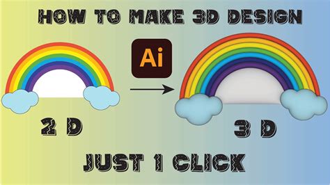 Create 2d To 3d Design From Illustratorhow To Make 3d Design