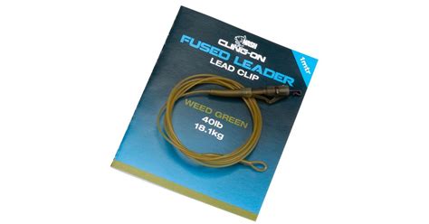 Nash Montáž Cling On Fused Lead Clip Leader 40lb Wed 1 m