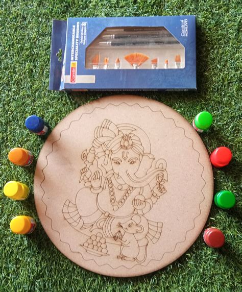 Lord Vinayagar Painting Board | MDF Wooden Board With Lord Ganesh Drawing Under 200 | Art ...