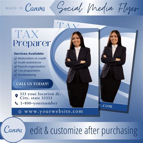 Tax Preparation Flyer Template Tax Preparer Services Flyers Templates